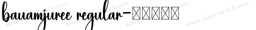 bauamjuree regular字体转换